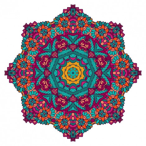 Mandala Datura Tree- Full Round Diamond Painting