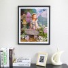 Angle Girl In Flowers - Partial Round Diamond Painting