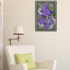 Purple Flowers - Full Round Diamond Painting