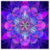 Purple Abstract Flower - Partial Round Diamond Painting