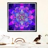 Purple Abstract Flower - Partial Round Diamond Painting