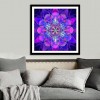 Purple Abstract Flower - Partial Round Diamond Painting