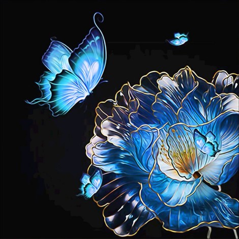 Butterfly Flower - Full Round Diamond Painting(40*40cm)