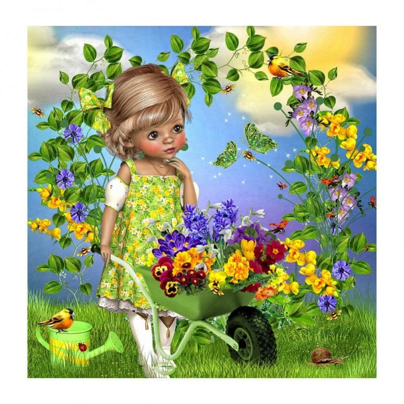 Flower Little Girl -...