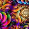 Abstract Flowers - Full Round Diamond Painting(30*30cm)