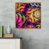Abstract Flowers - Full Round Diamond Painting(30*30cm)