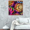 Abstract Flowers - Full Round Diamond Painting(30*30cm)