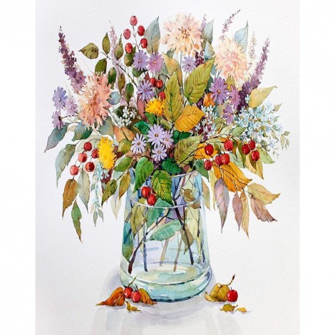 Flowers - Full Round Diamond Painting