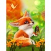 Fox Flower - Full Round Diamond Painting