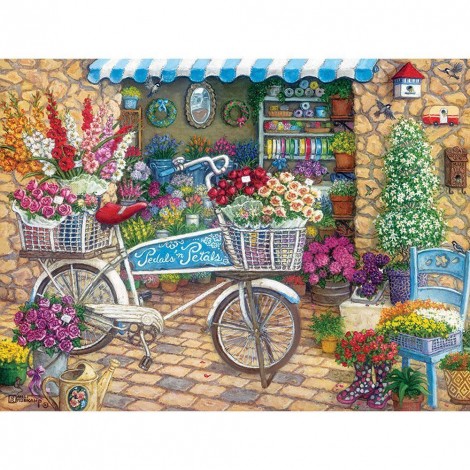 Bike Flower - Full Round Diamond Painting