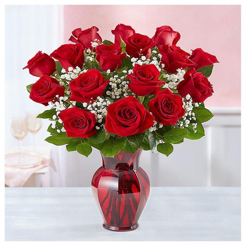 Red Rose Vase - Full...