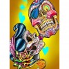 Flowers Skull - Full Round Diamond Painting