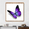 Purple Butterfly - Partial Round Diamond Painting