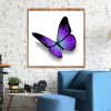 Purple Butterfly - Partial Round Diamond Painting
