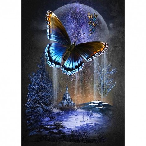 Purple Butterfly - Full Square Diamond Painting