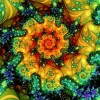 Abstract Flowers - Full Round Diamond Painting(30*30cm)