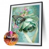 Butterfly Rose-Full Round Diamond Painting