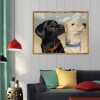 Staring Dogs - Full Round Diamond Painting