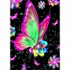 Butterfly Flower -  Full Round Diamond Painting