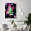 Butterfly Flower -  Full Round Diamond Painting