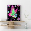 Butterfly Flower -  Full Round Diamond Painting