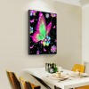 Butterfly Flower -  Full Round Diamond Painting