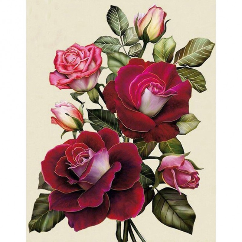 Red Rose- Full Round...