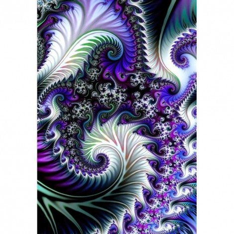 Abstract Flower - Full Round Diamond Painting