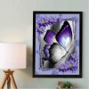 Purple Butterfly - Full Round Diamond Painting