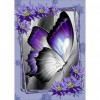 Purple Butterfly - Full Round Diamond Painting