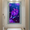 Purple Flower Butterfly-Full Round Diamond Painting