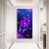 Purple Flower Butterfly-Full Round Diamond Painting