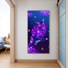 Purple Flower Butterfly-Full Round Diamond Painting