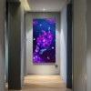 Purple Flower Butterfly-Full Round Diamond Painting