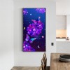 Purple Flower Butterfly-Full Round Diamond Painting