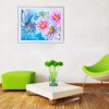 Flowers Butterfly - Partial Round Diamond Painting
