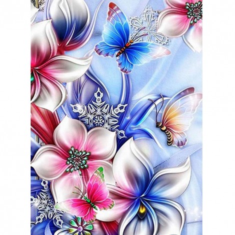 Abstract Flower - Crystal Rhinestone Diamond Painting