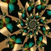 Abstract Flowers - Full Round Diamond Painting(30*30cm)