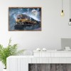 Moon Train - Full Round Diamond Painting