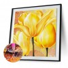 Golden Flower - Full Round Diamond Painting