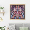 Flower Skull - Crystal Rhinestone Diamond Painting