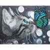 Butterfly Cat- Partial Round Diamond Painting