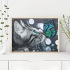 Butterfly Cat- Partial Round Diamond Painting