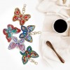 5pcs DIY Full Drill Diamond Painting Special Shaped Butterfly Keychain Gift