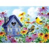 Bird Flower House - Full Round Diamond Painting