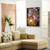 Flowers on Lantern -  Full Round Diamond Painting