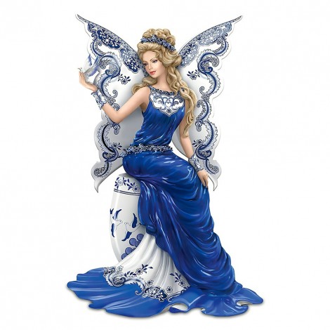 Butterfly Fairy Dress Lady- Full Round Diamond Painting