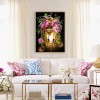 Flowers on Lantern - Full Round Diamond Painting