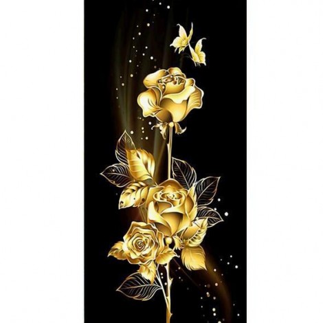 Gold Rose - Full Round Diamond Painting(85*45cm)