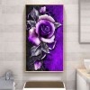 Purple Flowers-Full Round Diamond Painting